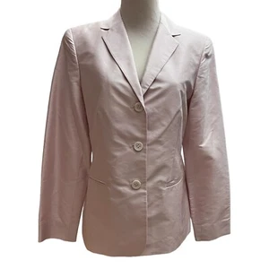 Blazer donna Jones New York Country taglia 10 rosa pallido 100% seta foderato nuovo con etichetta - Foto 1 di 8