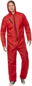 Smiffys 61037S Bank Robber Jumpsuit, Unisex Adult, Red, S - Size 34"-36" - Picture 1 of 3