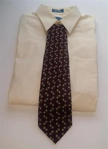 Corbata de cuello de color vino Hathaway Designer para hombre hecha en EE. UU. toda de seda - Imagen 1 de 1