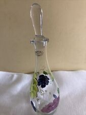 HOME ESSENTIALS AND BEYOND WINE DECANTOR HAND PAINTED 15 INCHES TALL W/STOPPER