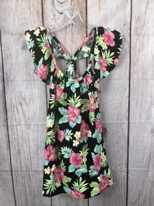Children's Place NWT Black Floral Tank 100% Rayon Girl's Size XL (14) - Picture 1 of 6