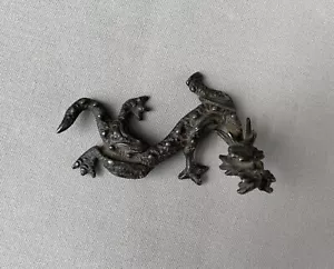 Dragon En Métal Patiné, Asie, XIXe - Imagen 1 de 7