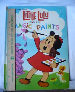 Little Lulu & The Magic Paints, Large Vintage Golden Book, Hardcover 1974 - Foto 1 di 8