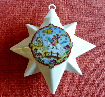 HUTSCHENREUTHER WEIHNACHTEN 2000 Lim. Ed. CHRISTMAS Ornament STAR PORCELAIN