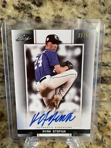 2019 Leaf Perfect Game Ryan Stefiuk Black Auto #36/50 Vanderbilt ⚾️💎🔥
