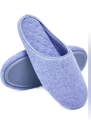 Nuevas Zapatillas Charter Club Pointelle Tejidas Punta Cerrada Azul X-Grande 11-12 Foto 1 de 2