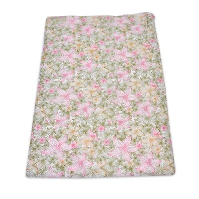 Cotton Fabric Hand Block Print Pure Sanganeri Running Indian New Vintage 10 Yard - Image 1 of 4