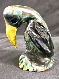 Grotesque Ugly Sad Whimsical Wally Bird - Martin Bros Style Pottery 5" Signed M - Photo 1 sur 8