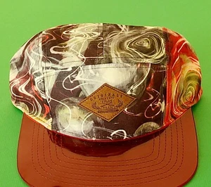 E-Flag Galaxy Art Strapback Red Hat Cap Flat Plastic Bill Adjustable Men's  - Picture 1 of 7