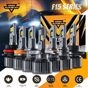 AUXBEAM 9005+H11 LED Headlight High Low Beam Bulbs Kit Super White Bright Lamps - Foto 1 di 21