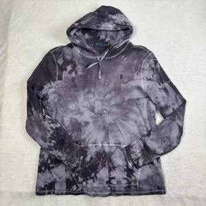 Polo Ralph Lauren Dyed Purple Long Sleeve Waffle Knit Thermal Hoodie Men's XXL - Picture 1 of 8
