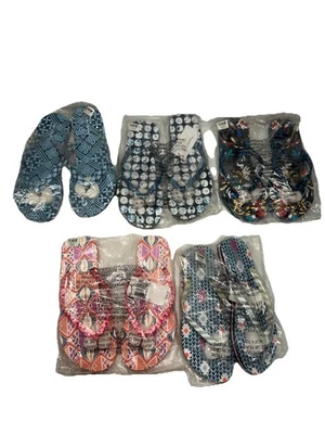 Lote De 5 Chanclas Vera Bradley Medianas 7-8 Nuevas Con Etiquetas Foto 1 de 4