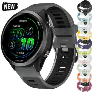 Correa de reloj de silicona para Garmin Forerunner 265S 255S 570 Vivoactive 5 4 4S - Imagen 1 de 72