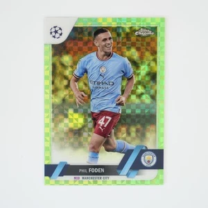 2022-23 Topps Chrome UEFA Neon Green Xfractor Parallel Phil Foden /399 #47 - Picture 1 of 2