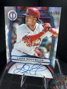 2025 TOPPS TRIBUTE BASEBALL LARS NOOTBAAR AUTOGRAPH BLUE 103/150 CARDINALS - Picture 1 of 3