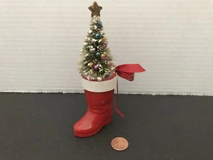 Vintage Rosbro Weihnachtsmann Stiefel und Flaschenbürste Baumschmuck - Bild 1 von 5