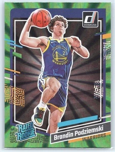 2023-24 Donruss Green Laser Holo Brandin Podziemski Golden State Warriors #249 - Picture 1 of 2
