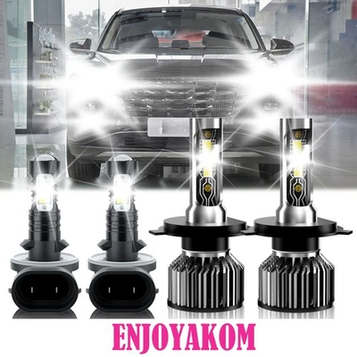 Front LED Headlight + Fog Light Bulb White For Hyundai Tucson 2005-2008 2009 - Image 1 of 4
