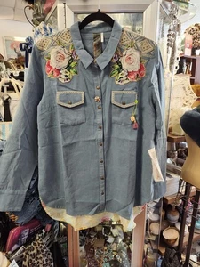 CAMISA VAQUERA ARATTA "NACIMIENTO DE VENUS" BORDADA-EXTRA-GRANDE - Imagen 1 de 7