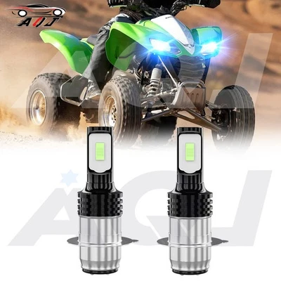 FOR Kawasaki KFX400 2003-2006 H6 Ice Blue LED Hyper Headlight Bulbs Lights Kit Foto 1 de 4