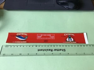 Crystal Brand Pink Alaska Salmon Label Ref 49468 - Picture 1 of 2