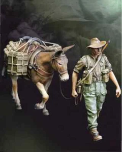 1/35 Resin Model Kit WWII British Special Force With Mule Unassembled Unpainted - Picture 1 of 2