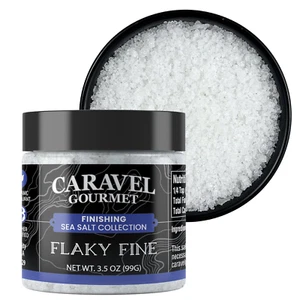 Sea Salt Flakes, Gourmet Flaky Finishing Salt, 3.5 Oz Jar - - Picture 1 of 7