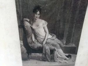 Ancienne gravure de François Gérard 1893 " JULIETTE RECAMIER " signée - Picture 1 of 8