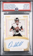 2022 Panini Flawless Rookie Debut Signatures 2 Desmond Ridder /20 Auto ATL PSA 8