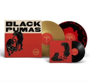 Black Pumas ~ DLX ED LTD Gold & Black Red Splatter VINYL New 2 LP + 7" - Picture 1 of 5