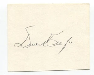 Dave Keefe Signed 3x5 Index Card Autographed MLB Baseball 1917 Athletics - Picture 1 of 2