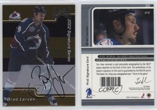 2002-03 ITG Be A Player Signature Series 2001-02 Buybacks Gold Brad Larsen Auto