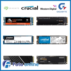 Samsung Crucial SSD 500GB 1TB 2TB 4TB Solid State Drive PCIe SATA NVMe M.2 - Picture 1 of 37