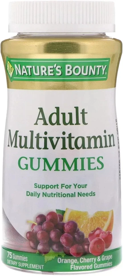 Nature's Bounty Adult Multivitamin Gummies Assorted Flavors 75 Count