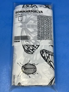 IKEA SOMMARMALVA Duschvorhang weiß grau Schmetterling Käfer Insekten 71x71" Neu - Bild 1 von 5
