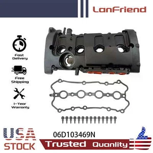 Engine Valve Cover w/ Gasket & Bolts Fit Audi A4 A4 Quattro 2.0L DOHC 2005-2009 - Bild 1 von 9