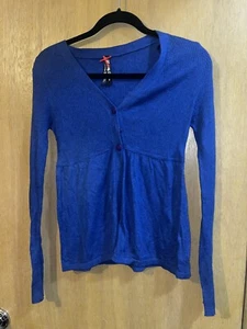Love By Design Cardigan Womens Small Blue 2 Button Front Top - Picture 1 of 7
