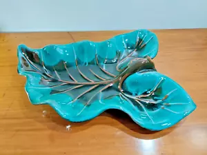 Beautiful Canadian Blue Mountain Studio Pottery Large Leaf Dish - Picture 1 of 7