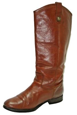 Sz 7.5 B   FRYE Women's Equestrian Riding Boots, Brown Leather,  14.5" Shaft - Image 1 of 4