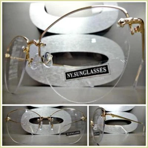 Women's OVERSIZED VINTAGE RETRO Style Clear Lens EYE GLASSES Big Rose Gold Frame - Picture 1 of 10