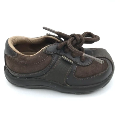 Stride Rite для мальчиков Chase повседневные туфли коричневая кожа шнурует вверх маленькие дети 5 W EUR 21 - Изображение 1 из 4