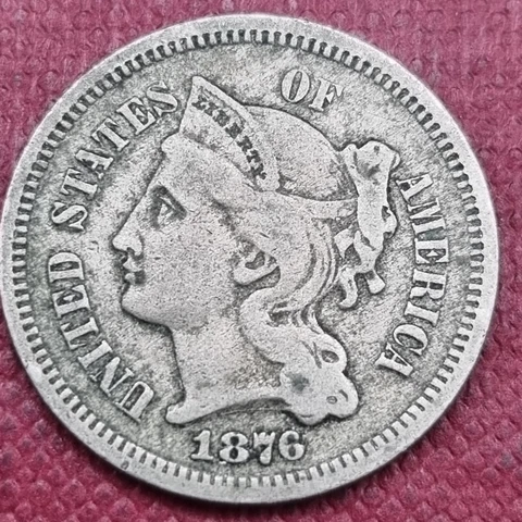 1876 Three Cent Nickel 3c Better Grade #60556 Cover