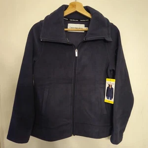 Calvin Klein Performance Fleece Jacket Womens Size Small/ Full Zip/Dark Gray/New - Picture 1 of 6