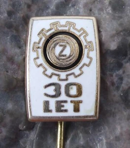 Vintage CZ Weapons Factory Vsetin Czechoslovakia 30th Anniversary Pin Badge - Picture 1 of 3