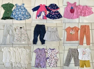 Mixed Lot 20 pcs Baby Girls' Clothes Dress/Bodysuit/Shirt/Pants/Swimsuit 24M/2T - Picture 1 of 10
