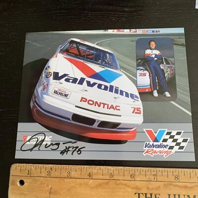 MORGAN SHEPHERD autographed 1989 Valvoline Pontiac Rahmoc 6x9 card signed - Image 1 of 4