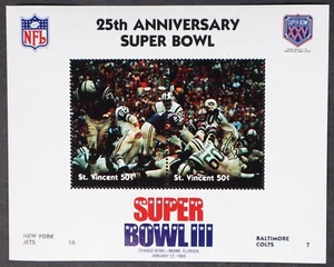 MayfairStamps St. Vincent Mint Never Hinged Super Bowl III Miam Souvenir Sheet a - Picture 1 of 2