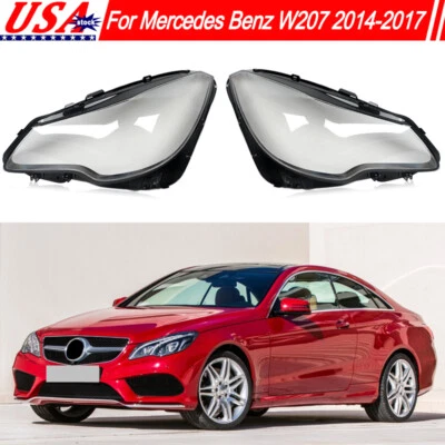 Cubierta de lente de faro lado izquierdo derecho para Mercedes Benz W207 2014-2016 Foto 1 de 4