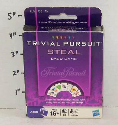 Hasbro Trivial Pursuit Steal 2009 juego de cartas Foto 1 de 4
