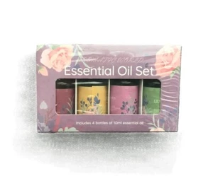 Essential Oil Set, Aromatherapy, for Diffuser, set of 4 bottles - Picture 1 of 3